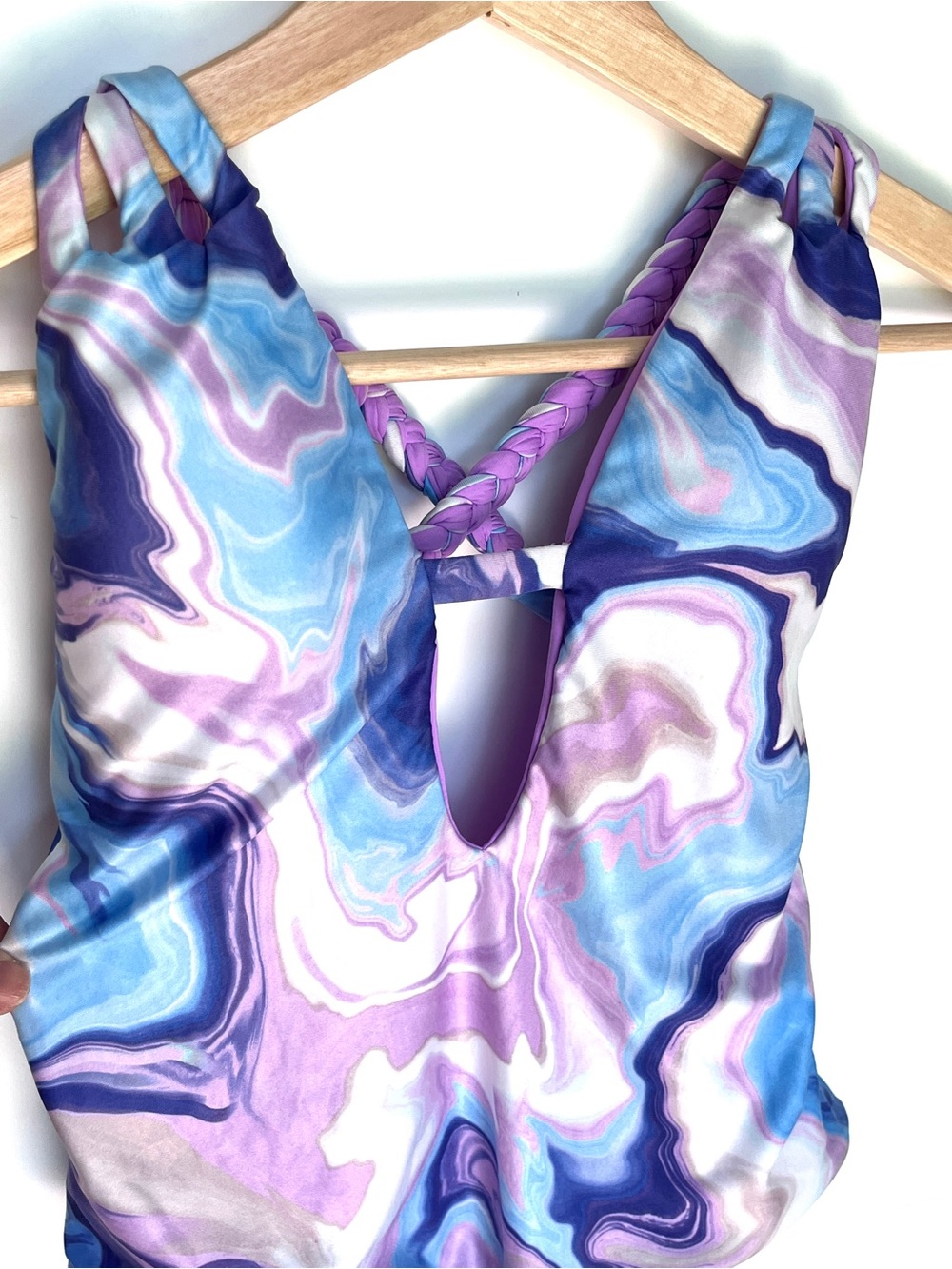 NWT | BECCA | Lilac Blue | One Piece Swimsuit |Size Smal